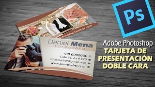 Crear tarjeta de presentación doble cara con Photoshop | Tutorial