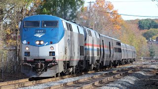 Amtrak and Keolis trains over the course of three weeks (October 15-November 5 2017)