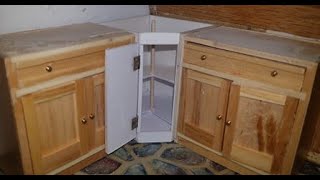 DIY Dollhouse Makeover (1:12 Scale) Corner Cabinet Spinning Shelves | Naomi House Part 15