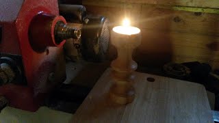 Turning a candle holder