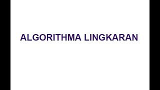 Algorithma Lingkaran