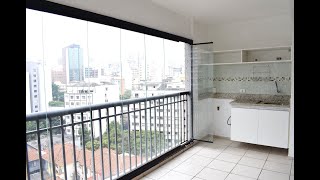 Videotour- Apartamento em andar alto com vaga e cozinha na varanda próximo a Santa Casa