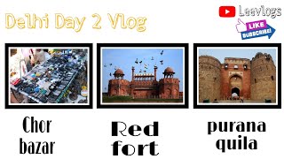 Delhi Day 2 Vlog|Red Fort|Purana qila|#chorbazar#redfort #laalqila #puranaqila #jamamasjid