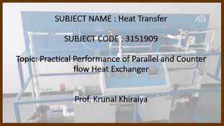 Parallel and counter flow heat exchanger practical | Practical No.4 | GTU | 3151909