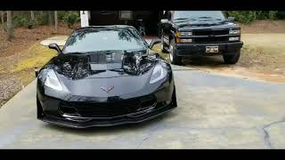 C7 Corvette Stingray with Splitter and Sideskirts