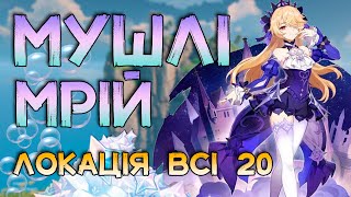 Всі Мушлі Мрій Локація 20 | Genshin Impact Українською