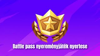 Battle pass nyereményjáték nyertese