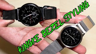 Samsung Galaxy Watch Active 2 | Ringke Bezel Styling | Stainless Steel Mesh Watch Bands [4K]