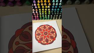 My coloring vault | Red with a peachy base mandala ❣️