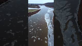 Clearwater River starting to ice over