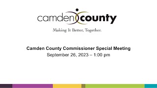 Camden County Board of Commissioners Special Meeting  - September 26 2023