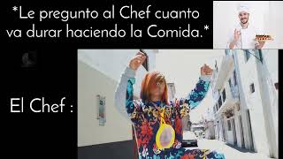 Le pregunto al chef cuanto va durar haciendo la comida 🤔