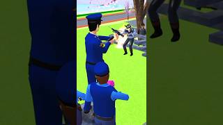 polisi bertarung dengan musuh !!#sakuraschoolsimulator #shortsvideo#viralshort #sss