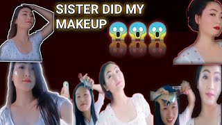 my sister did my makeup😳| Dimapur Nagaland|lito yepthomi