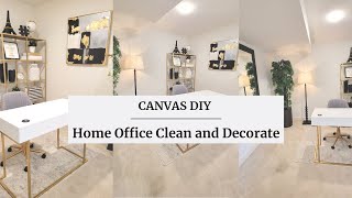 How to Decorate your Small Home Office  #homeofficedesign #diywallart #cleanwithme2022