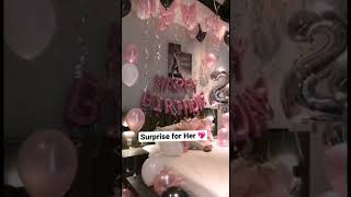 Most Romantic Surprise for Her | #manikemove #surprise #trending #viralvideo #balloondecoration