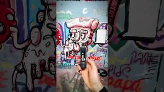 Graffiti character painting process #music #graffiti #painting #streetart #spraypaint