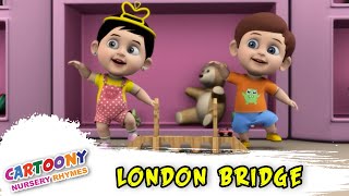 London Bridge Rhymes In Hindi | Educational Cartoony Rhymes For Kids | Cartoon Poems | Funny Rhymes