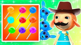 How Many Colored Lollipops? | Cartoon for Kids | Dolly and Friends