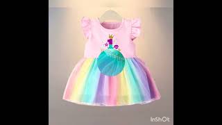 STUNNING RAINBOW DRESS DESIGNS FOR ONE YEAR OLD BABY || #shorts #fashion #trend #dress #rainbow #new