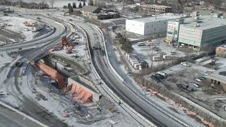 Pinecrest LRT construction progress January 4th 2024