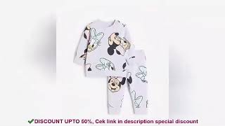 ✔️Girls Spring Autumn Clothes Minnie Full Print Sweatshirt+Pants 2pcs Casual Sports New Kids