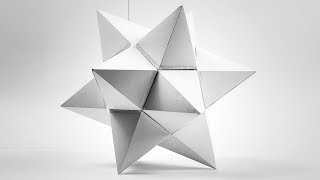 Красивый звездчатый многогранник из бумаги, star polyhedron