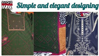 Lime light or Sapphire ki shirt desent designing || winter fashion