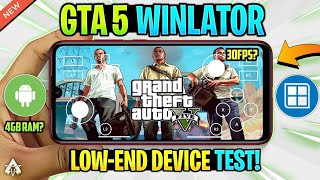 🔥 GTA V ANDROID *LOW END* DEVICE EMULATION TEST | WINLATOR WINDOWS EMULATOR