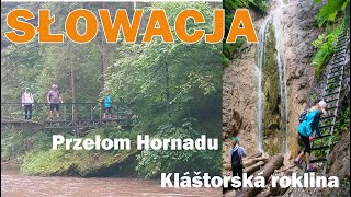 SŁOWACJA. Słowacki Raj. Przełom Hornadu. Wodospady, drabiny Klasztorny Wąwóz - Kláštorská roklina.