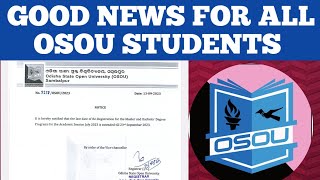 Good news for all osou students | osou readmission last date extended