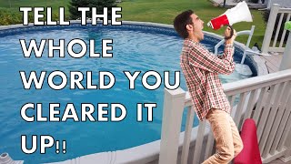 How To Clear Up A GREEN Above Ground Pool | Fast and Easy!!