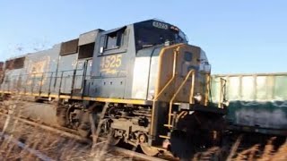 CSX Q245 Autorack train with EMD SD70MACe