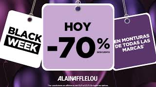 ¡Black week en Alain Afflelou! Descubre los mejores descuentos.