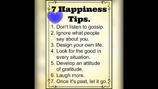 7 Happiness tips and clever advice