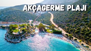 Akçagerme Plajı - Kaş Nerede Denize Girilir? - Kaş Gezilecek Yerler - Akçagerme Kaş Antalya Turkey