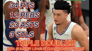 NBA2K23 My Career - Summer League Championship Game (Episode 2) - TRIPLE DOUBLE GAME!!!