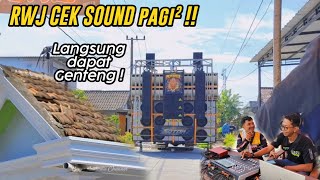 RWJ AUDIO pagi² sudah dapat genteng! • Cek sound karnaval cinandang Mojokerto