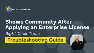 Right Click Tools Shows Community When Licensed for Enterprise