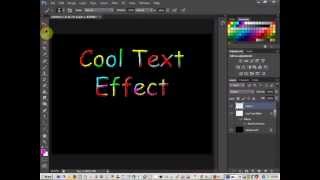 photoshop tutorial multicolored text effect