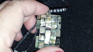 THRIFT STORE FIND TODAY 🇺🇸 $3.55 ABALONE PENDANT SOME PEARLS NECKLACE ✨️ 💖 👍 👌 😃