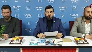 UŞAK SAADET PARTİSİ GENLİK KOLLARINDAN KORONA VİRÜS BASIN AÇIKLAMASI