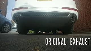 Audi Q7 3.0 V6 TDI 2010 Exhaust muffler delete Before / After