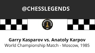 Kasparov vs Karpov 1985. World Championship Match. Moscow 1985. Game 5. #chessgame #schach #échecs