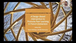 AAAL 2021: A Designed-Based Intervention to Promote Peer-Learning in French Immersion