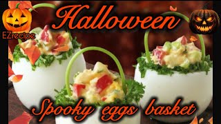 HALLOWEEN SPOOKY EGGS BASKET. HOW TO MAKE AT HOME.ہالووین پر انڈوں کی ٹوکریاں بنانے کا منفرد انداز