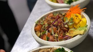 how to make salmon tuna poke bowl