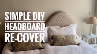 Simple DIY Fabric Headboard Re-Cover and a peek of our renovated barn.