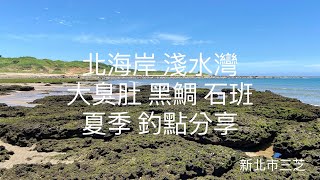 [北海岸釣點分享]  北海岸 淺水灣  夏天 臭肚 黑鯛 石斑  磯釣野場秘境 三芝在地人的釣魚秘境！！ 記得 訂閱 才能收到第一手釣況資訊 謝謝！！