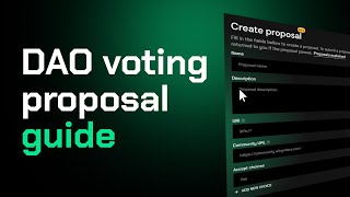 DAO governance voting proposal guide